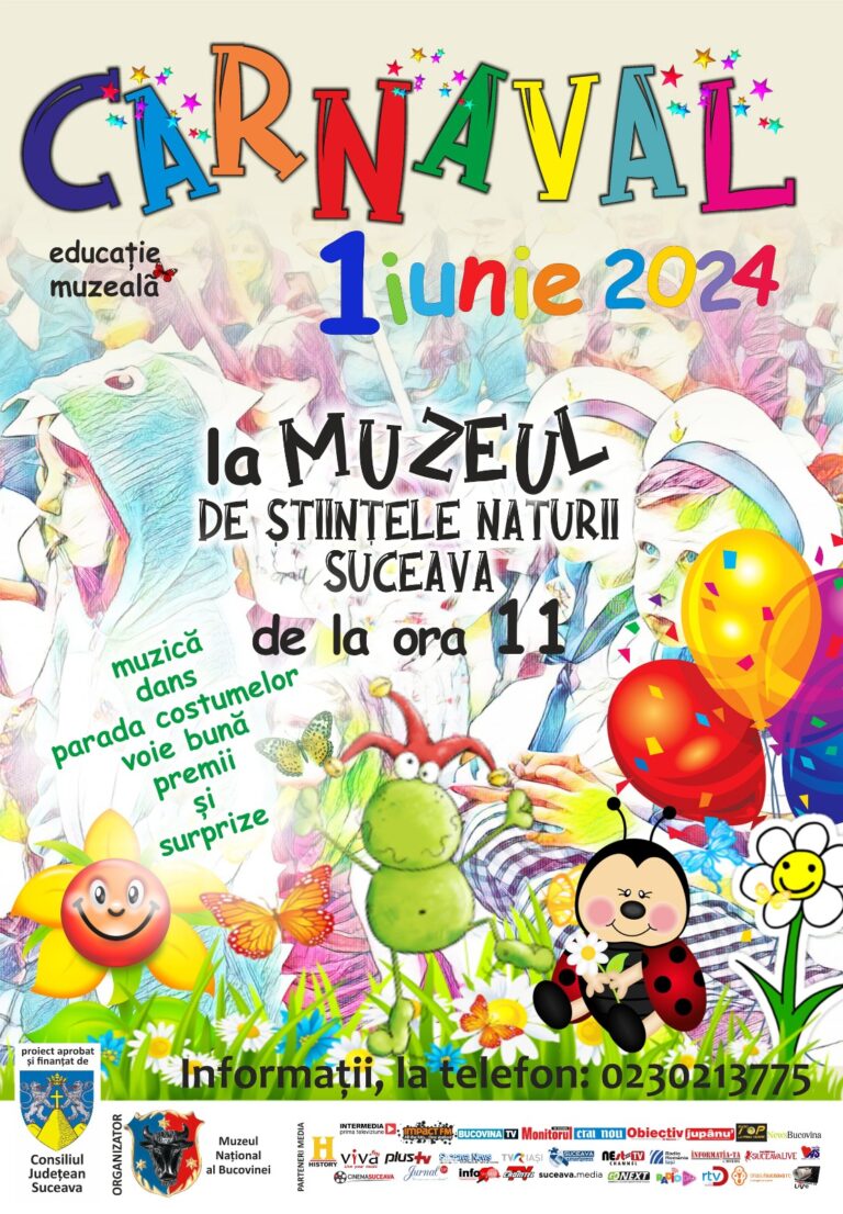 Muzeul Național al Bucovinei organizează un carnaval de 1 iunie, de „Ziua Copilului”