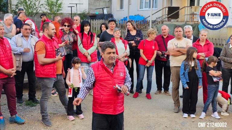 FOTO Mesajul lui Gheorghe Apetrii la final de campanie electorală: „Vatra Dornei are neapărată nevoie de o schimbare! Nu o spun doar eu, ci și dornenii cu care am vorbit zi de zi în această perioadă”