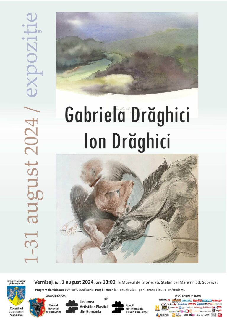 Muzeul Național al Bucovinei găzduiește expoziția de pictură și grafică a artiștilor plastici Gabriela Drăghici și Ion Drăghici