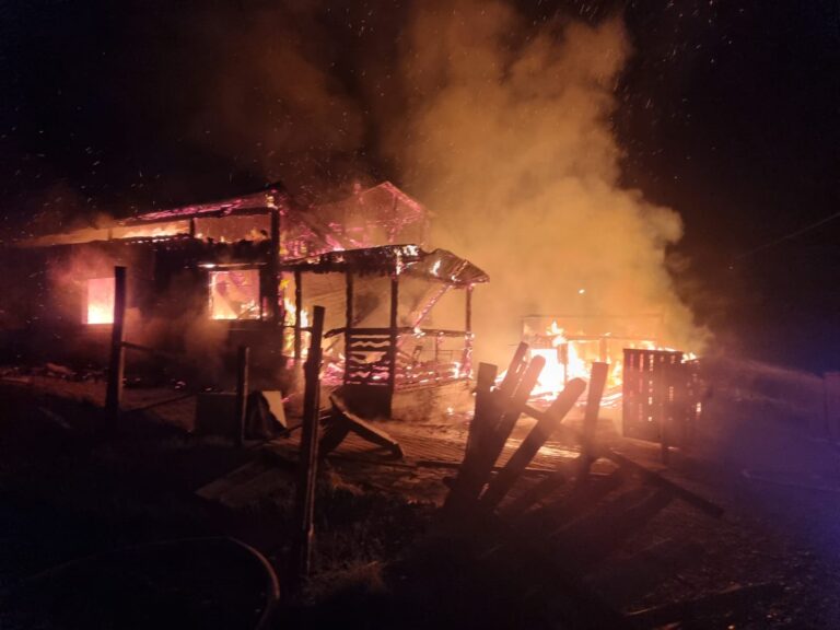 FOTO Un incendiu de proporții a provocat distrugeri însemnate într-o gospodărie din Mironu