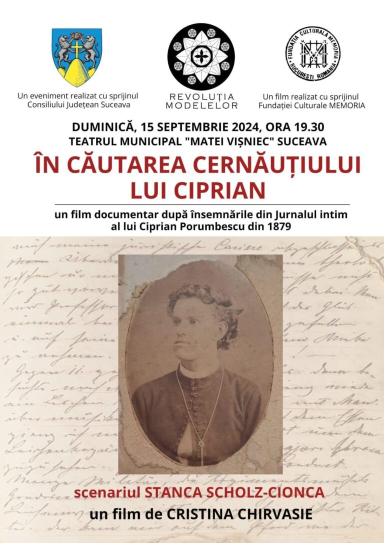 Sucevenii vor putea participa la premiera filmului documentar „În căutarea Cernăuțiului lui Ciprian”