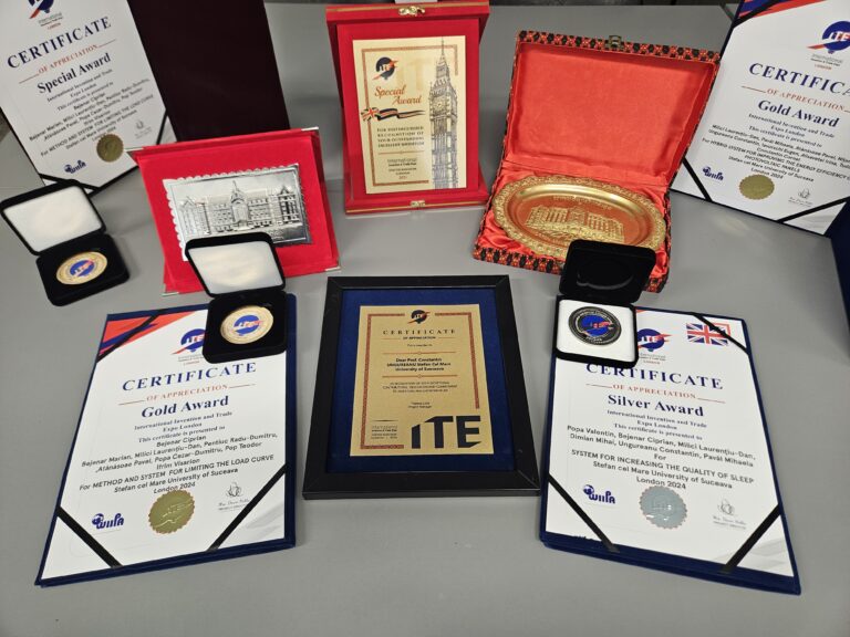FOTO USV a primit diploma de excelență și trofeul universității pentru promovarea inventicii la nivel internațional la International Invention & Trade Expo – ITE de la Londra