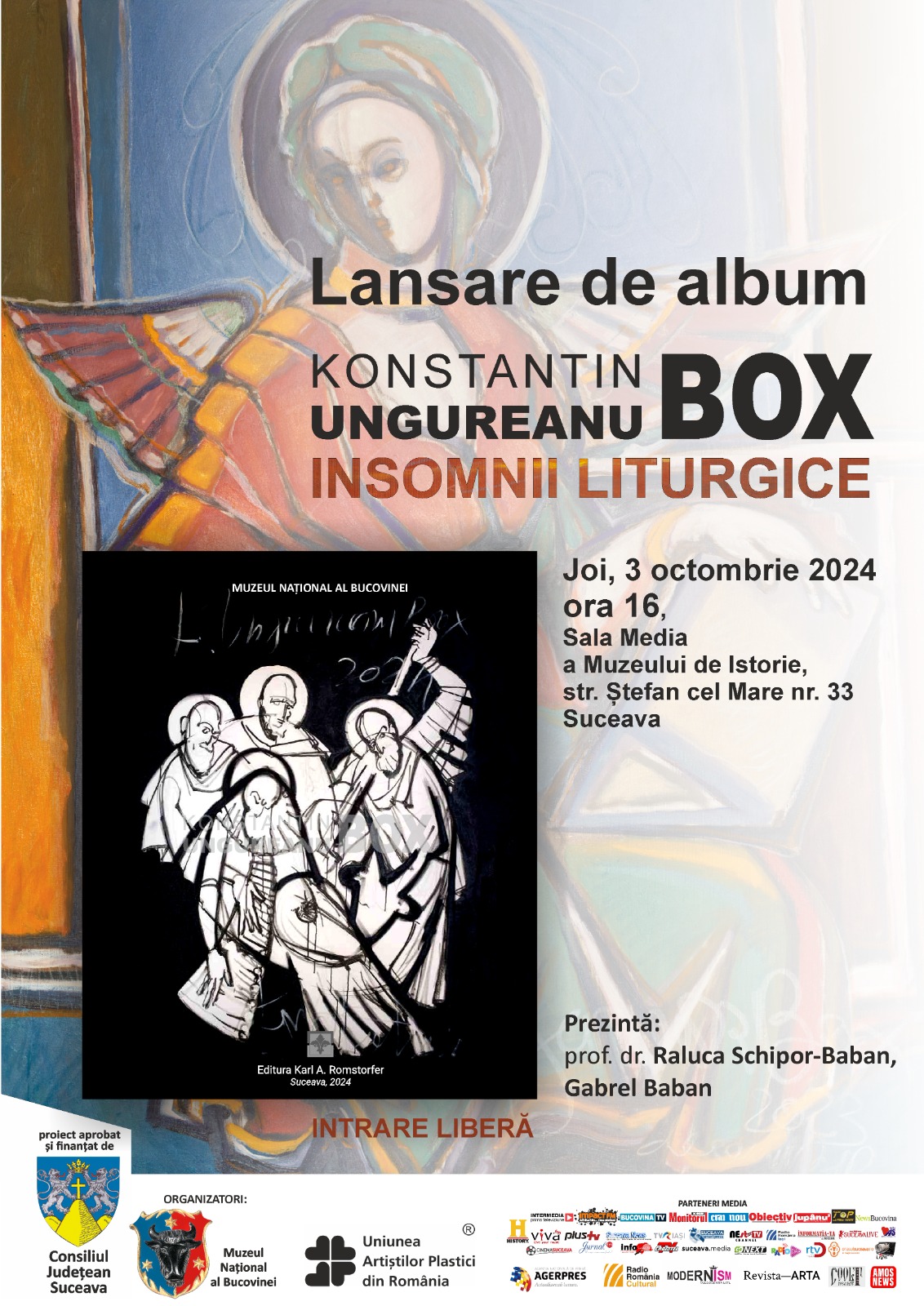 Muzeul Național al Bucovinei anunță lansarea albumului de artă Konstantyn Ungureanu Box. Insomnii liturgice