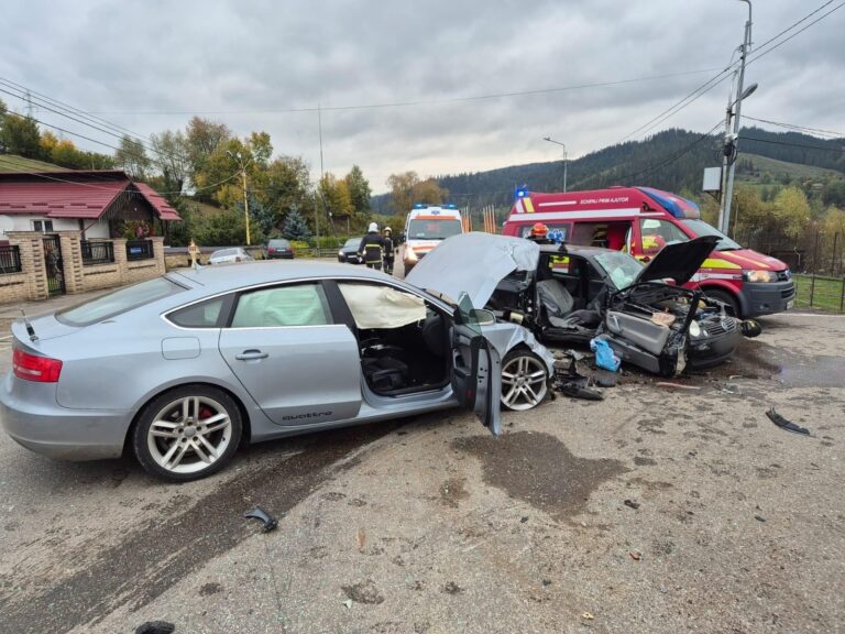 Accident cu trei răniți produs la Doroteia de un șofer care nu a acordat prioritate