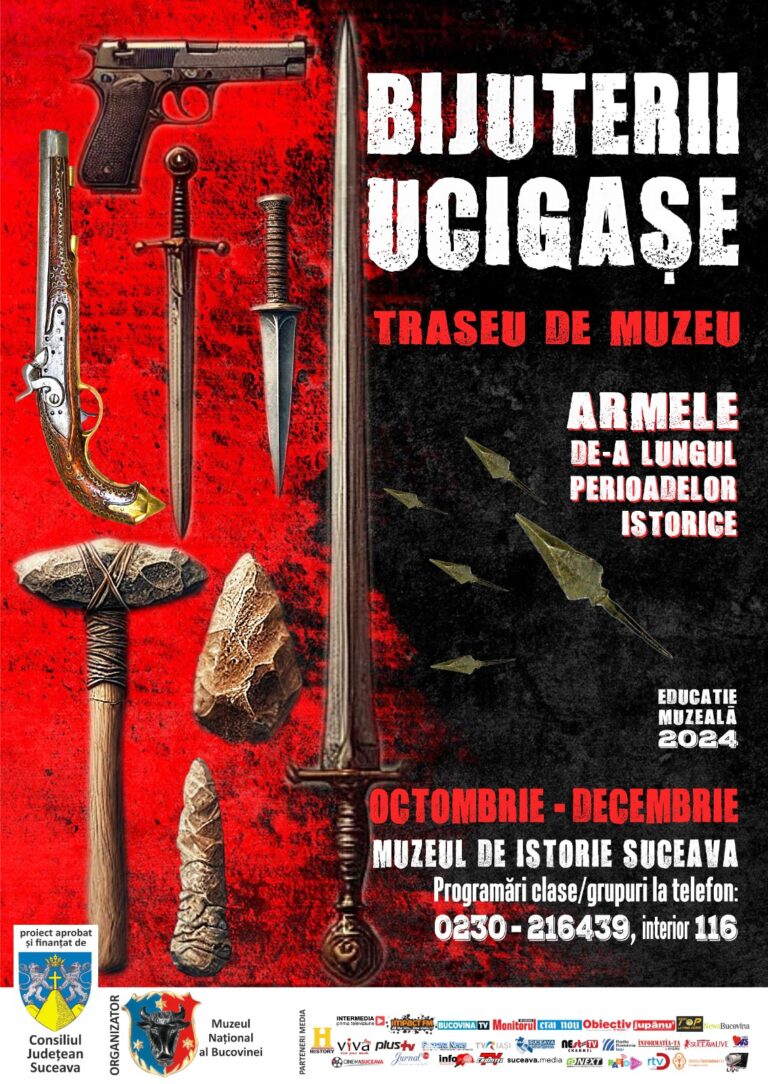 BIJUTERII UCIGAȘE – evoluția armelor de-a lungul perioadelor istorice, proiect educațional la Muzeul de Istorie