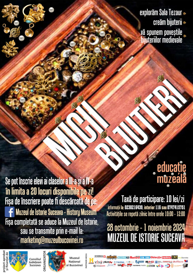 „Micii Bijutieri – ediția 2024”, atelier de educație muzeală la Muzeul de Istorie Suceava