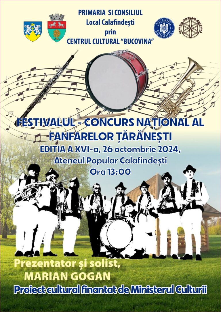 Festivalul Fanfarelor Țărănești transformă Calafindești în capitala muzicii tradiționale: „Este o tradiție care face parte din cultura noastră și trebuie păstrată”