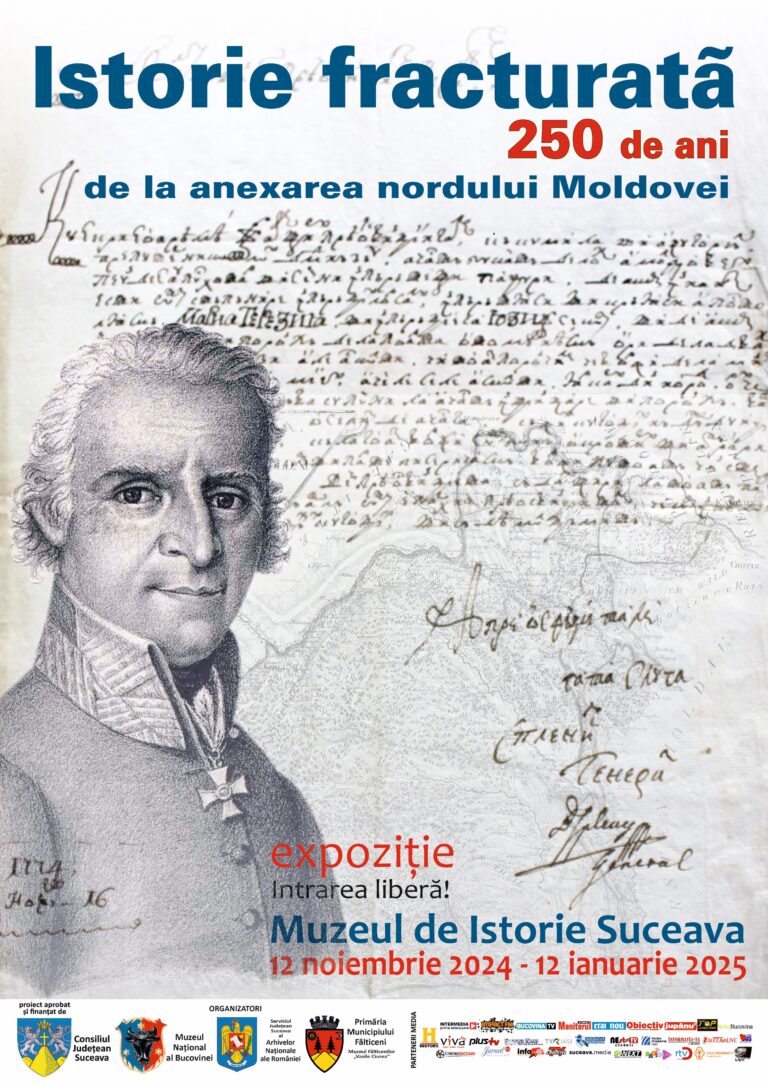 Muzeul Național al Bucovinei vă invită la vernisajul expoziției „Istorie fracturată. 250 de ani de la anexarea nordului Moldovei”