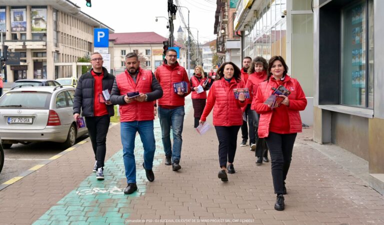 Echipa PSD a fost astăzi prin centrul municipiului Suceava
