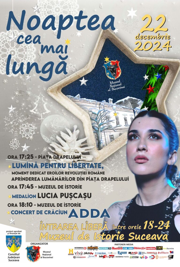Muzeul Național al Bucovinei organizează pe 22 decembrie 2024, manifestarea „Noaptea cea mai lungă”