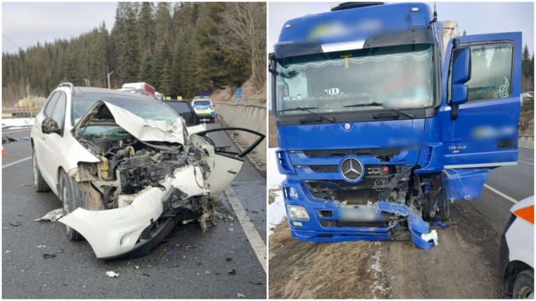 Un italian și două ucrainence au ajuns la spital după ce un șofer a adormit la volan, la Poiana Stampei