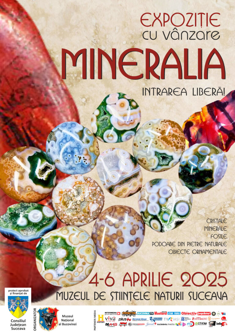 „Mineralia”, expoziție cu vânzare la Muzeul de Științele Naturii, în perioada 4 – 6 aprilie 2025. Piatra vedetă – JASPUL