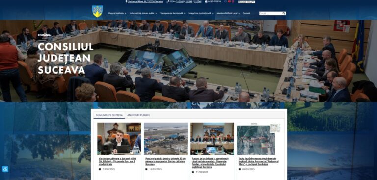 Consiliul Județean Suceava a lansat începând de astăzi o nouă versiune a site-ului oficial