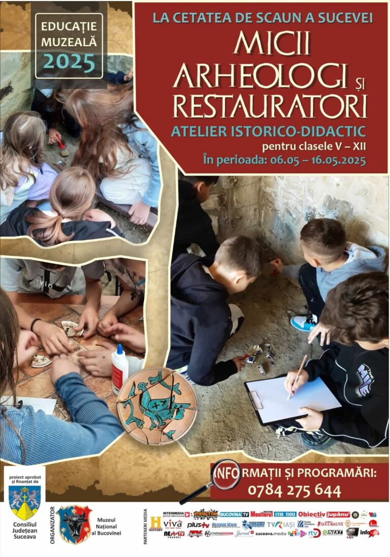 Muzeul Național al Bucovinei lansează proiectul de educație muzeală „Micii arheologi și restauratori ai Cetății de Scaun a Sucevei”