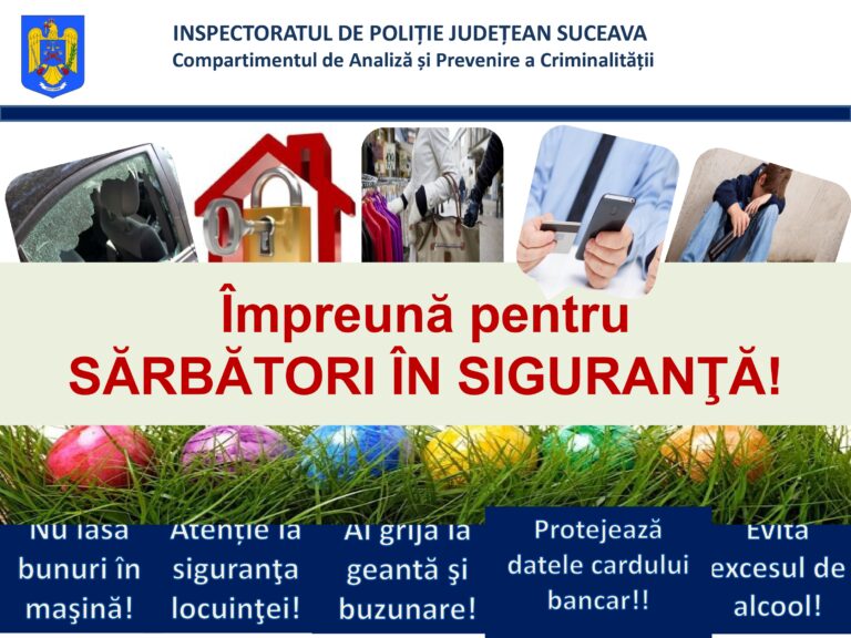 Polițiștii suceveni au demarat Campania „Sărbători în siguranță”
