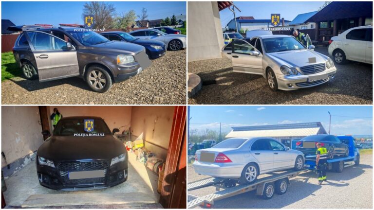 Lovitură dură dată de polițiștii suceveni unei rețele de hoți de lux care opera în zona Rădăuți. Mașini în valoare de peste 200.000 de euro confiscate de oamenii legii în urma unor percheziții