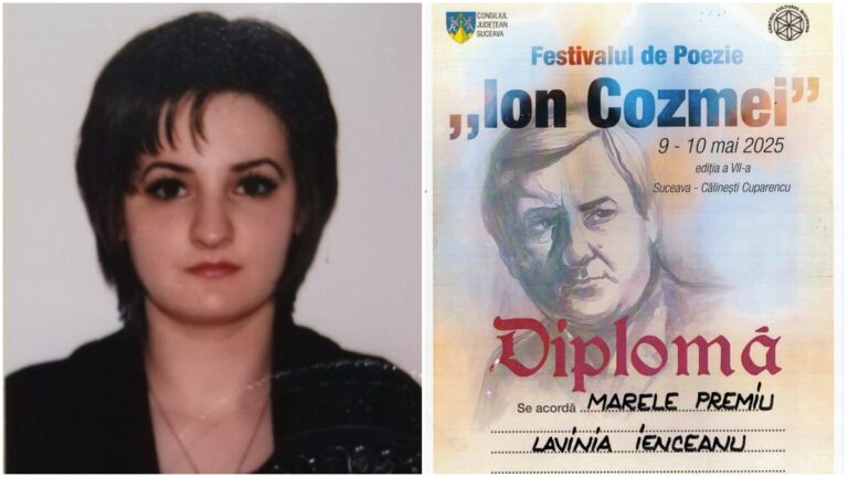 Asist. univ. dr. Lavinia Ienceanu a obţinut Marele premiu al Festivalului Concurs Național de Poezie „Ion Cozmei”, ediția a VII-a