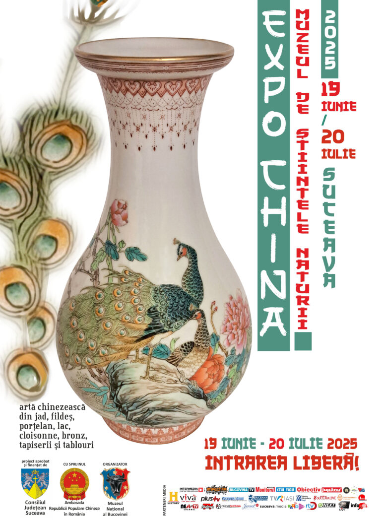 EXPO CHINA – piese de artă chinezească din jad, fildeş, porţelan, lac, cloisonne, bronz și tapiserii expuse la Muzeul de Științele Naturii din Suceava