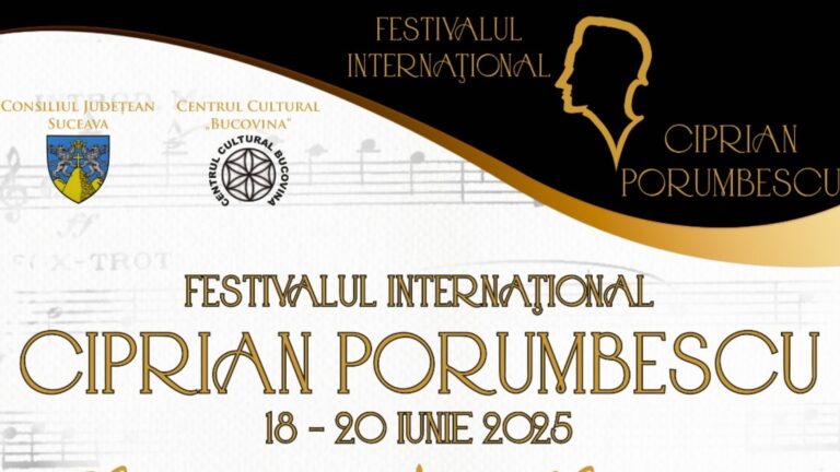 Trei zile de muzică clasică la Suceava, în cadrul Festivalului Internațional „Ciprian Porumbescu”