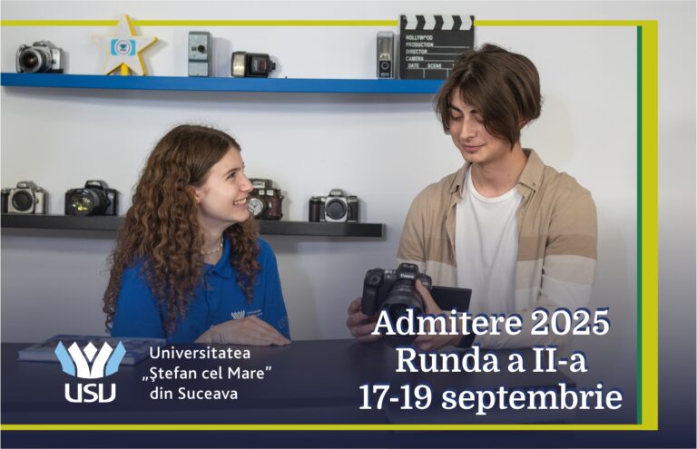 USV organizează runda a II-a a sesiunii de admitere de toamnă. Sunt disponibile 31 de locuri fără taxă și 213 cu taxă, pentru studii de licență, 7 locuri fără taxă și 93 cu taxă, pentru studii de masterat