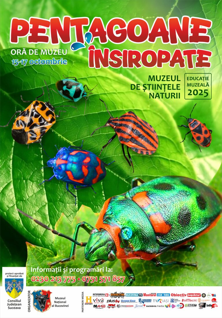 Muzeul de Științele Naturii din Suceava invită elevii din ciclurile primari și gimnaziale să participe la lecția de muzeu „Pentagoane însiropate”
