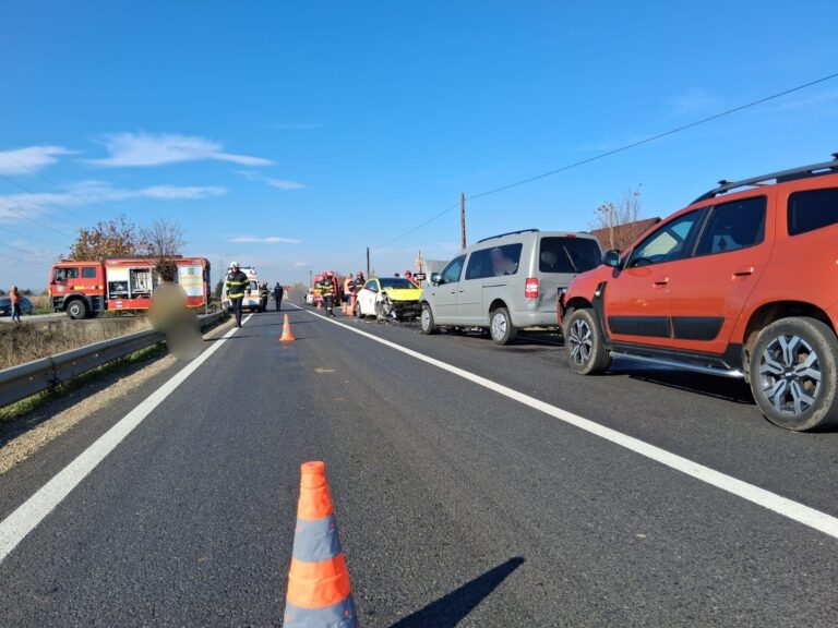 Accidentul de la Gălănești a fost produs de un taximetrist care a făcut infarct la volan