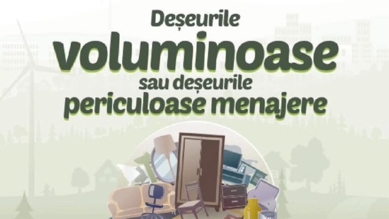 Primăria Șcheia organizează o campanie de colectare a deșeurilor voluminoase și a deșeurilor periculoase menajere