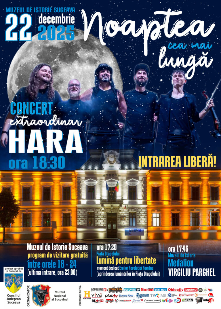 Muzeul Național al Bucovinei marchează Noaptea cea mai lungă – sărbătorirea Solstiţiului de iarnă, în data de 22 decembrie, prin evenimente și concerte speciale