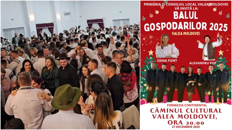 Valea Moldovei îmbracă haine de sărbătoare. Balul Gospodarilor aduce tradiția și muzica bună în inima comunității: „Este un eveniment dedicat oamenilor harnici ai comunei noastre, celor care dau viață și identitate acestui loc”