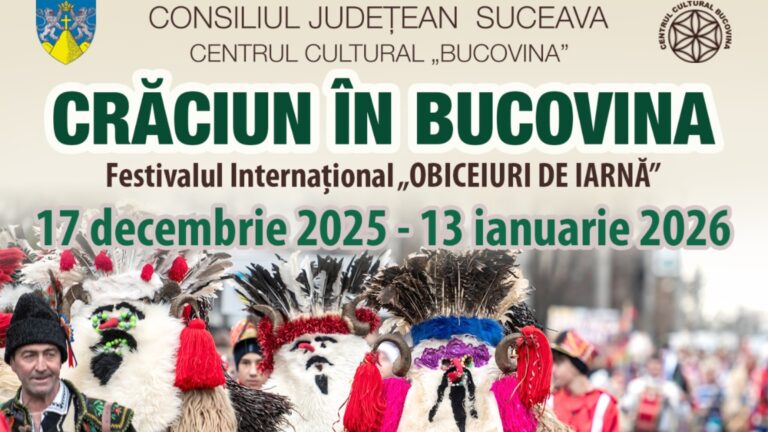 Consiliul Județean Suceava anunță principalele evenimente ale programului „Crăciun în Bucovina”