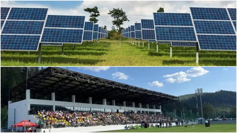 Final de an cu investiții importante la Vicovu de Sus. Primarul Vasile Iliuț a semnat contractele pentru un parc fotovoltaic de 400 kw și o tribună cu vestiare la baza sportivă a orașului: „Vicovu de Sus continuă să se dezvolte”
