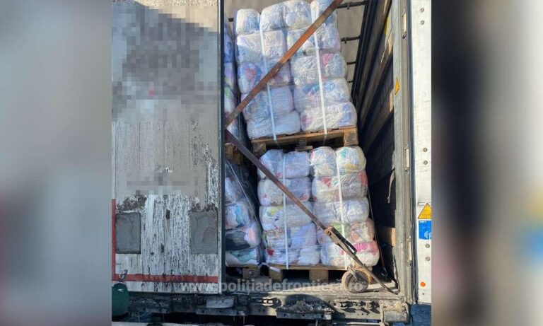 Polițiștii de frontieră din Vama Siret i-au interzis unui ucrainean să introducă în România un TIR cu peste 16 tone de haine deoarece nu avea acte pentru marfa transportată