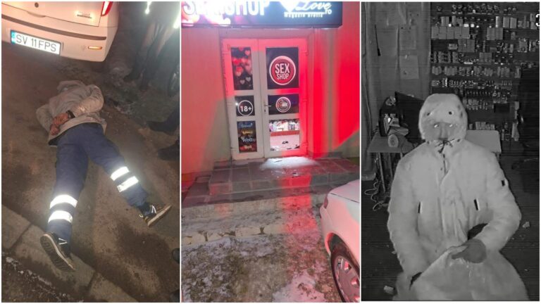 Hoțul care a dat o spargere la un sex shop din Suceava în noaptea de Revelion a fost reținut de polițiști