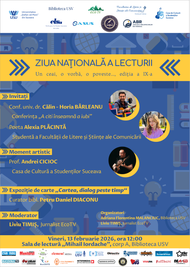 Biblioteca USV organizează Ziua Națională a Lecturii