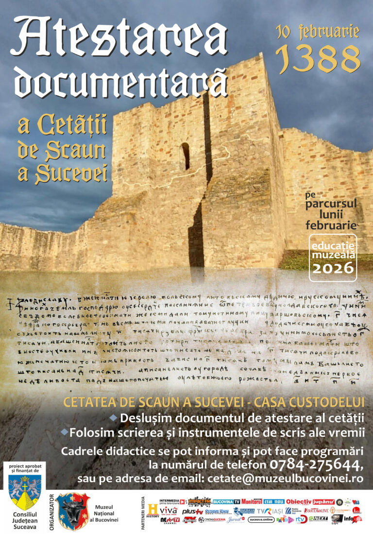 Muzeul Național al Bucovinei continuă, la Cetatea de Scaun a Sucevei, proiectul de educație muzeală cu tema „Atestarea documentară a Cetății de Scaun a Sucevei”