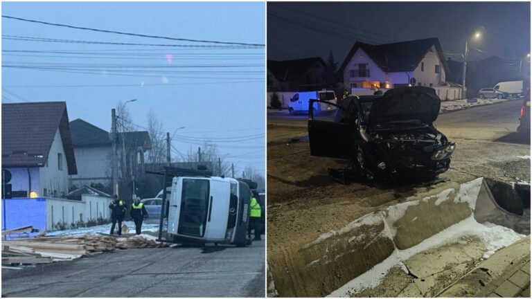 O tânără a ajuns la spital după ce un șofer care transporta cherestea nu i-a acordat prioritate într-o intersecție din Șcheia