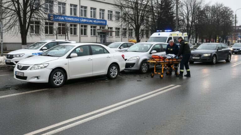 Un bătrân care suferă de mai multe afecțiuni a produs un accident în Câmpulung Moldovenesc după ce i s-a făcut rău la volan
