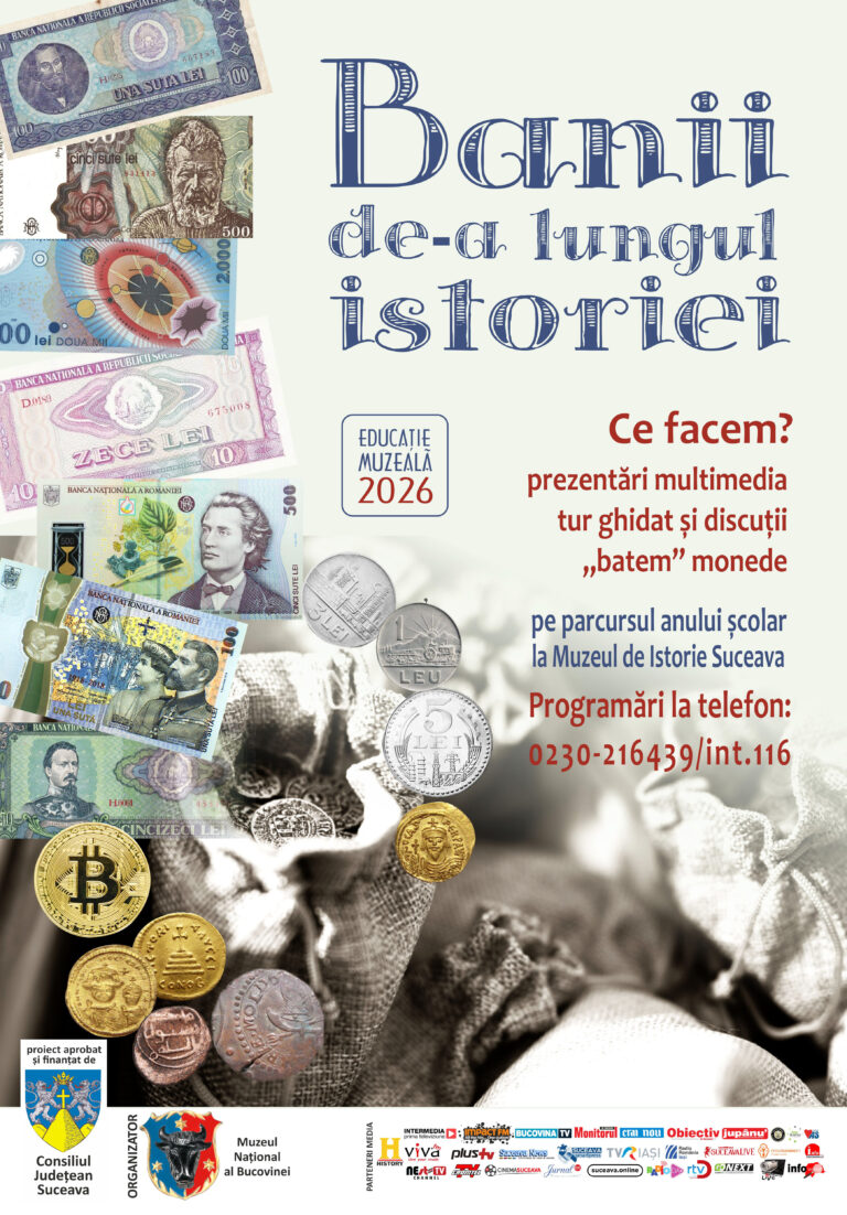 „Banii de-a lungul Istoriei”, ora de școală la muzeu, educație muzeală la Muzeul Național al Bucovinei
