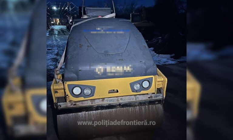 Cilindru compactor, furat din Marea Britanie, descoperit de polițiștii de frontieră suceveni