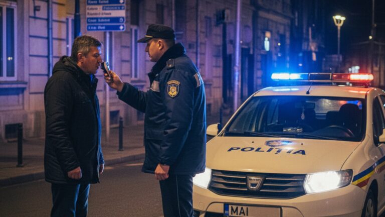 Un șofer din Botoșani a fost prins „matol” la volan în Siret după o manevră agresivă în intersecție
