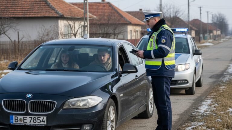 Un botoșănean cu permisul suspendat a fost depistat la volanul unui BMW pe străzile din Berchișești