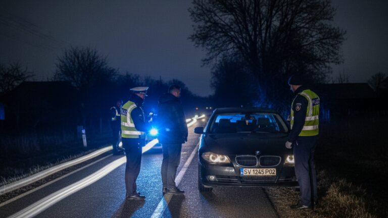 Un șofer a fost reținut pentru un „record” de ilegalități la Berchișești. El a fost prins băut, fără permis și cu mașina neînmatriculată