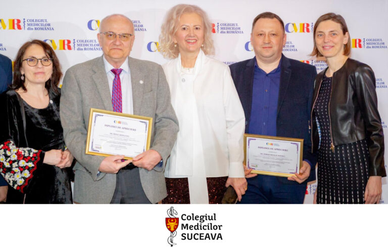 Doctorii sucevenii Mihai Ardeleanu, Dimitrie Cristian Siriopol și Adrian Nicolae Popescu au fost premiați în cadrul Galei Colegiului Medicilor din România – „Medic pentru România, România medicală contează!”
