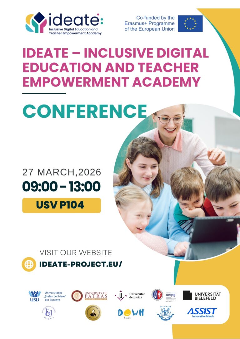 USV lansează proiectul european IDEATE prin două evenimente dedicate studenților și comunității educaționale