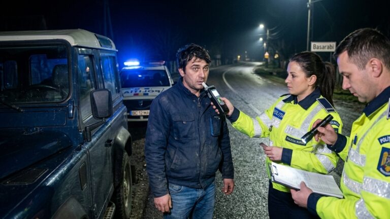 Un bărbat a fost prins la volanul unui Land Rover cu peste 1 mg/l alcool pur în aerul expirat, la Hârtop