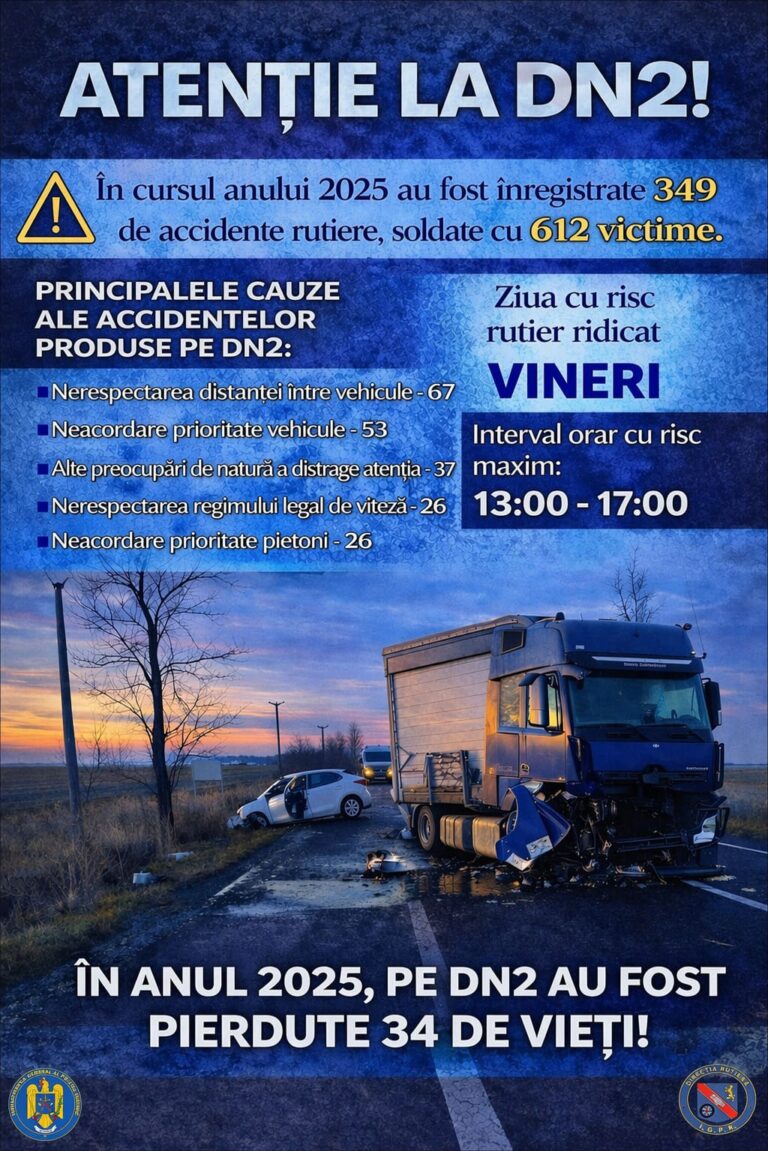 Polițiștii rutieri desfășoară o acțiune în sistem RELEU pe DN2