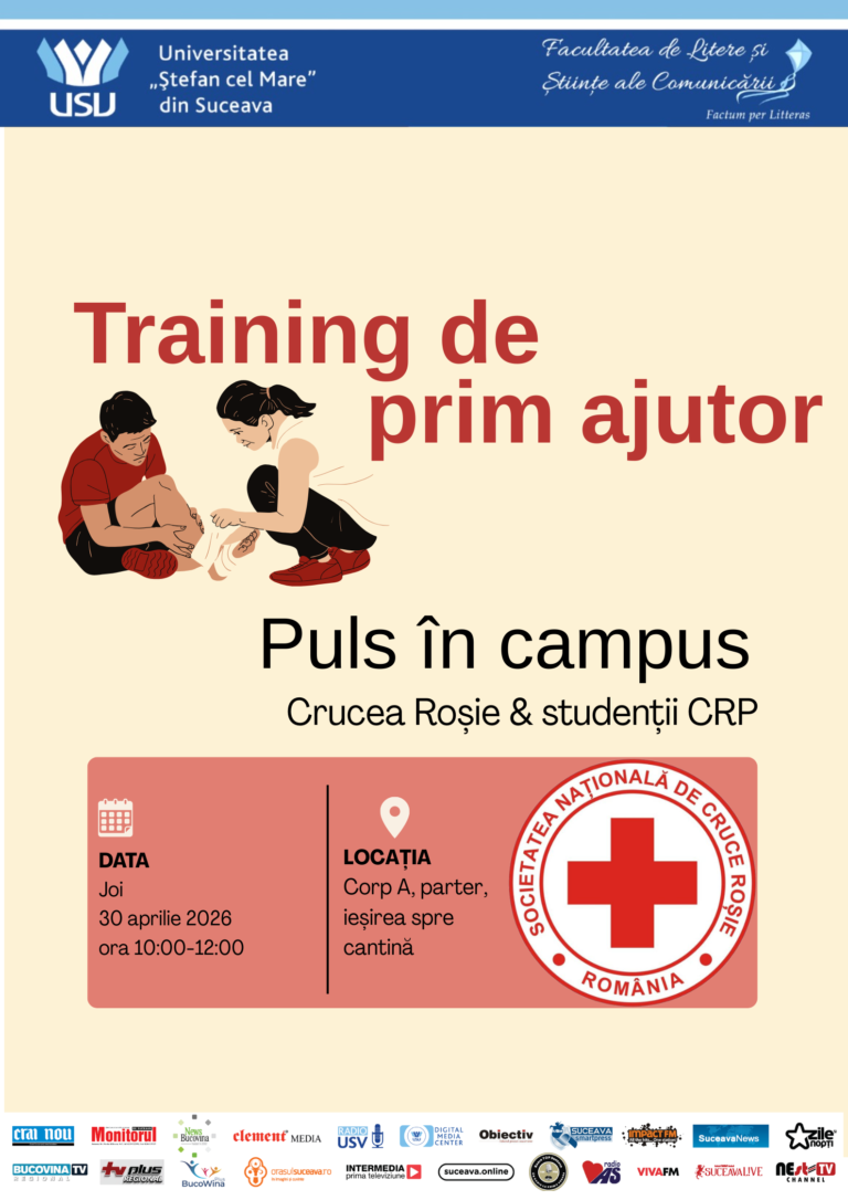 ,,Puls în campus”, training de prim ajutor organizat de studenţii FLSC, în parteneriat cu organizația Crucea Roşie 