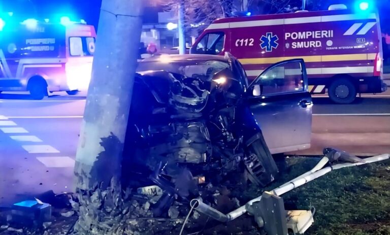 Un tânăr fără permis a produs un accident rutier la Fălticeni, după care a fugit de la locul faptei