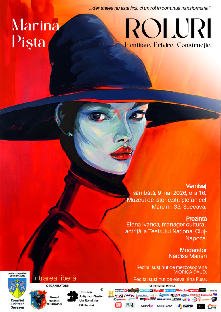 Muzeul Național al Bucovinei găzduiește expoziția de pictură „Roluri. Identitate. Privire. Construcție.”, semnată de artista Marina Pișta