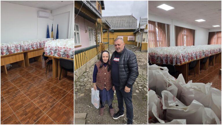 Gest de solidaritate la Valea Moldovei. Primarul Romică Floriștean oferă 400 de pachete cu produse tradiționale bătrânilor vulnerabili din comunitate: „Vrem ca niciun locuitor al comunei noastre să nu se simtă abandonat în aceste zile sfinte”